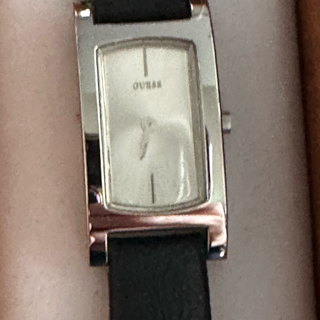 Guess Silver And Black Timepiece Guess Silver And Black Timepiece